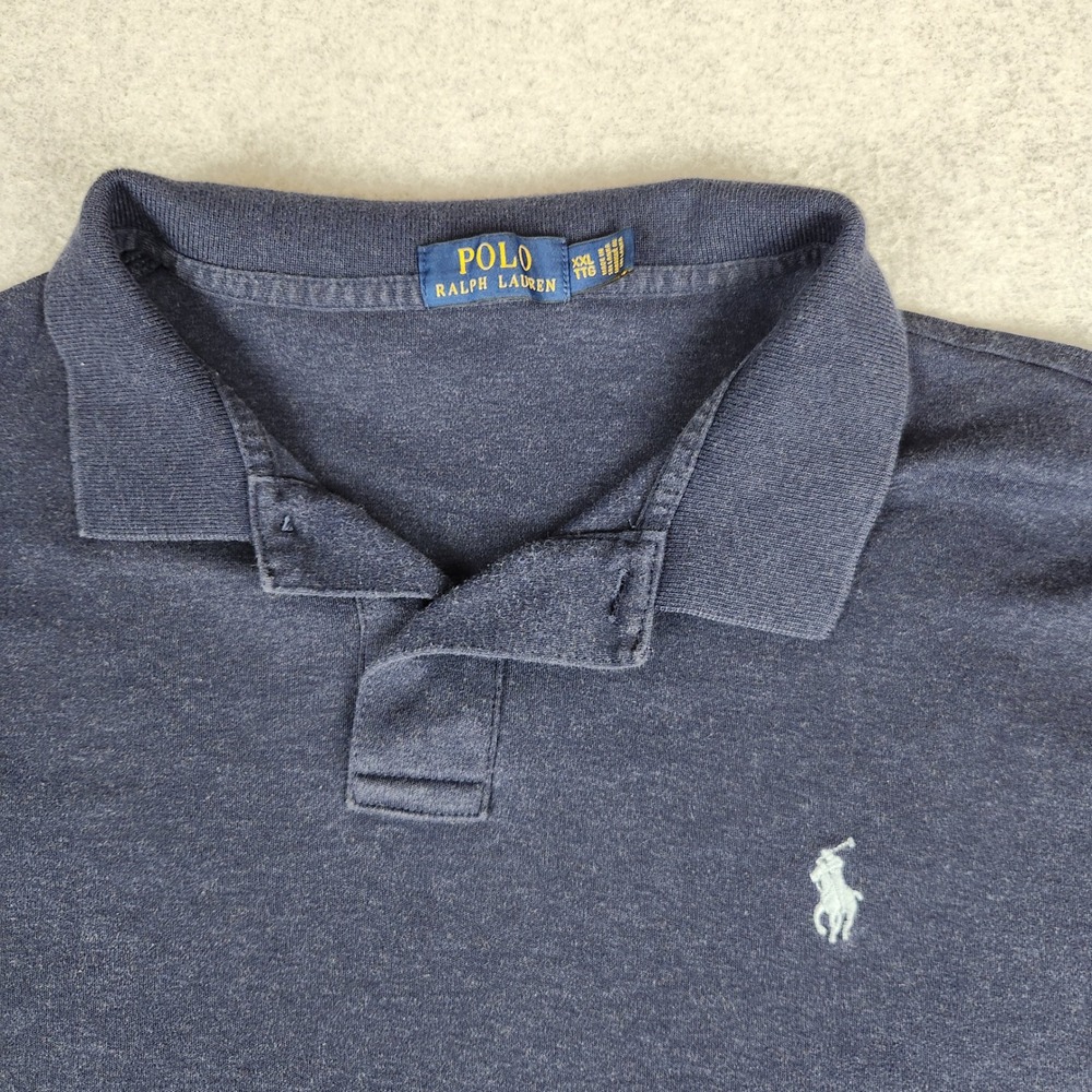 Polo Ralph Lauren Polo Shirt Mens XXL Navy Blue Short Sleeve Embroidered Pony